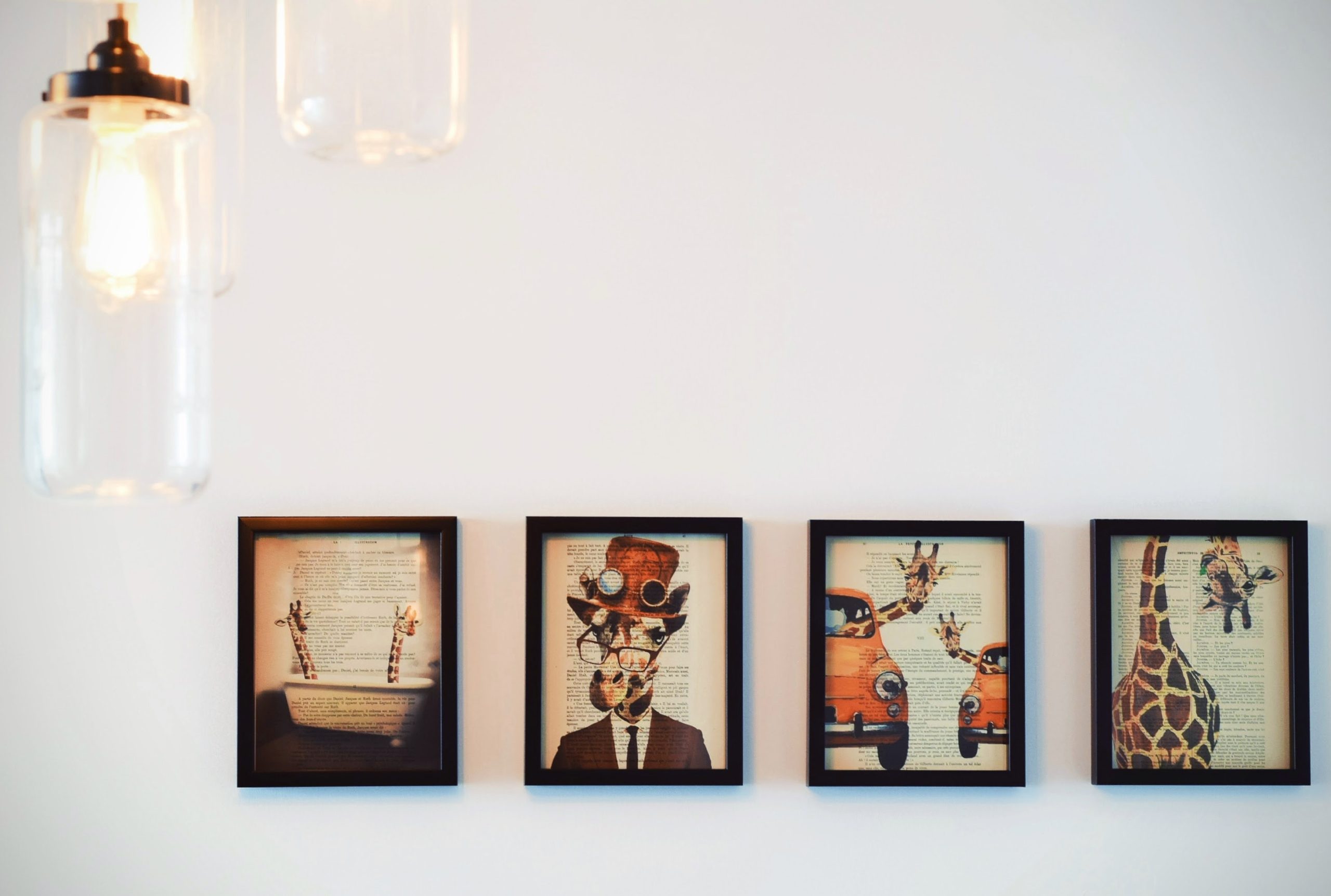 Maak van je huis ook een galerij door fotolijsten van 50x70 met elkaar te combineren